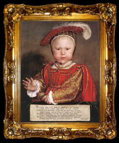 framed  HOLBEIN, Hans the Younger Portrait of Edward, Prince of Wales sg, ta009-2